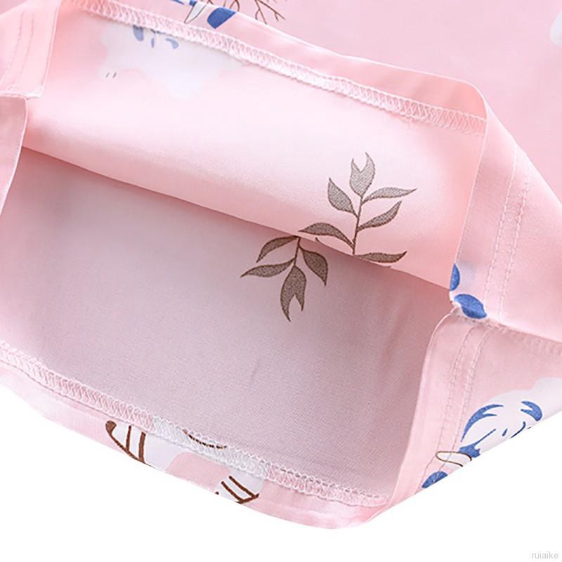 Bộ Đồ Ngủ Pijama Dài Tay Vải Cotton Cho Bé Gái