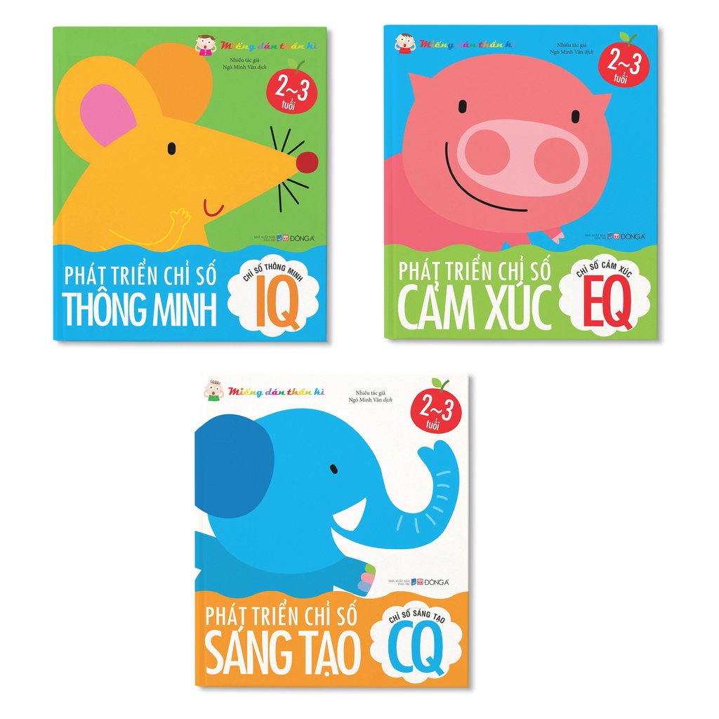 Sách - Combo 3 cuốn Phát triển trí tuệ dành cho trẻ: Phát Triển Chỉ Số Thông Minh IQ EQ CQ (Bộ 3 cuốn cho bé 2-3 tuổi )