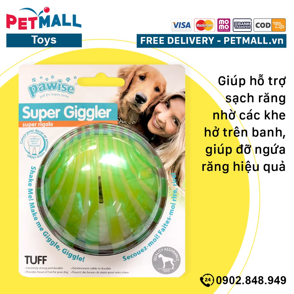 Đồ chơi banh Pawise Super Giggler - Hỗ trợ răng miệng Petmall