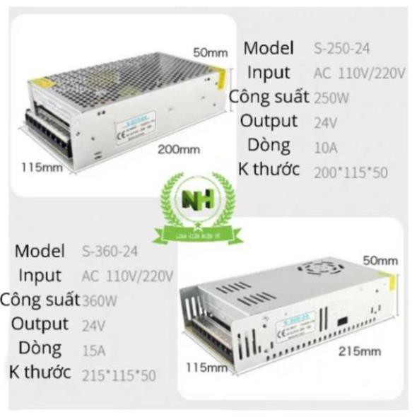 220V- 24V Power Supply ( 1A, 3A, 5A, 10A, 15A, 20A, 30A ) Nguồn tổ ong 24V đủ dòng