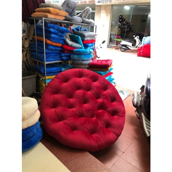 đệm bệt tròn sai lớn 75x75cm vải nỉ nhung cao cấp
