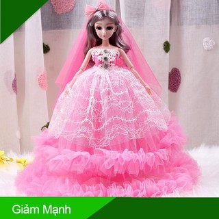 (Hàng Mới Về) Búp bê barbie mặc váy cưới cô dâu xinh đẹp 45cm