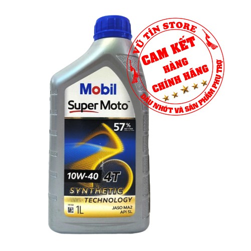 Dầu nhớt động cơ Mobil Super 4T Synthetic 10W-40 1 L