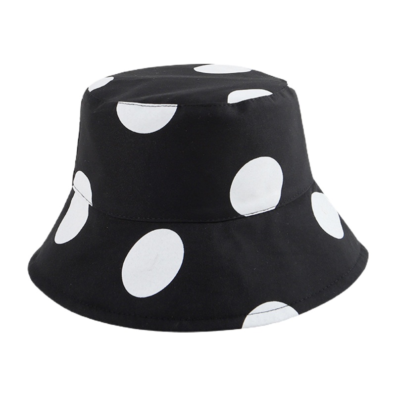 Nón Tai Bèo Chống Tia UV Có Thể Đảo Ngược Họa Tiết Chấm Bi Tròn