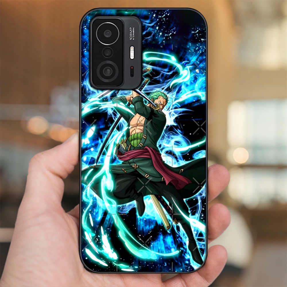 Ốp lưng Xiaomi 11T viền đen in hình Zoro One Piece