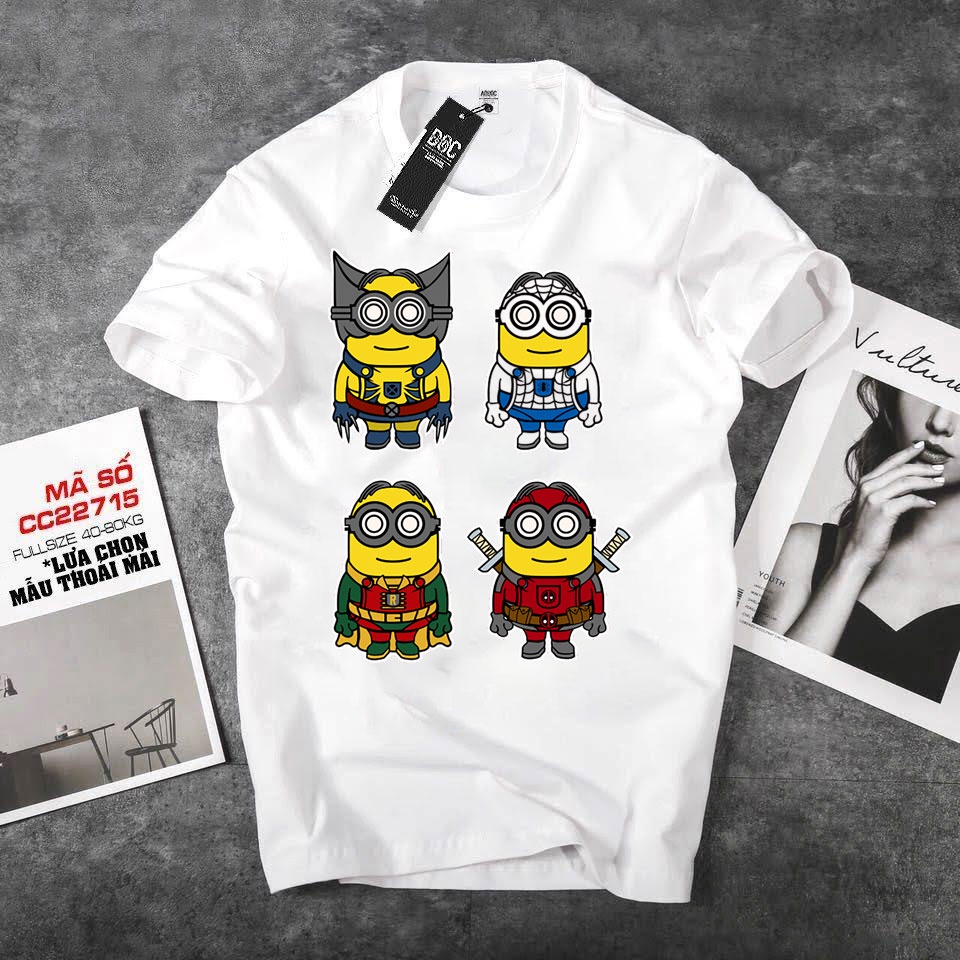 ÁO PHÔNG CỔ TRÒN NGẮN TAY Minion Ngộ Nghĩnh IN HÌNH CỰC NGẦU CỰC ĐÁNG YÊU GIÁ RẺ CỰC SHOCK XẢ KHO GIÁ SỐC - 0219