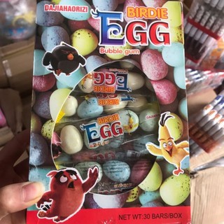 1 hộp kẹo cao su hình trứng chim 30 túi nhỏ