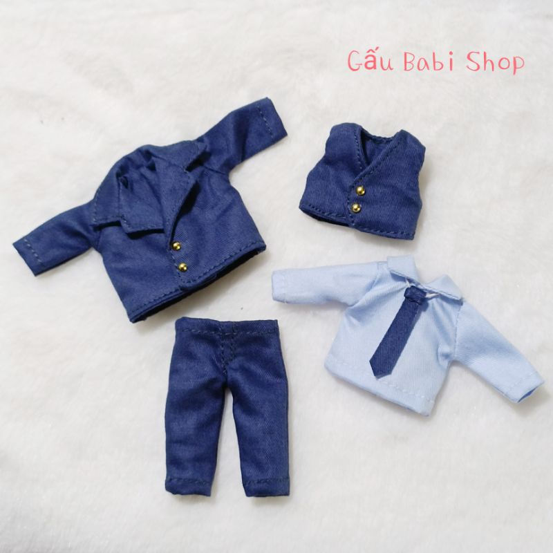 Cà vạt cho búp bê size nendoll, 1/8, 1/6, doll bông