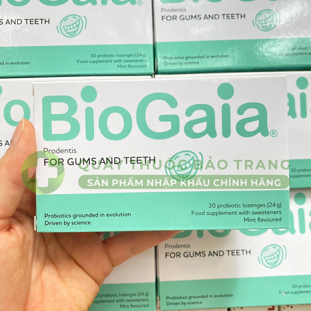 Viên ngậm men vi sinh nha khoa BioGaia ProDentis - Cân bằng khoang miệng, loại bỏ vi khuẩn, mảng bám