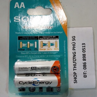 Pin sạc SONY AA - 2A: Rechargeable NH-AA 1.2V - 4600mAh - Sạc 1000 lần
