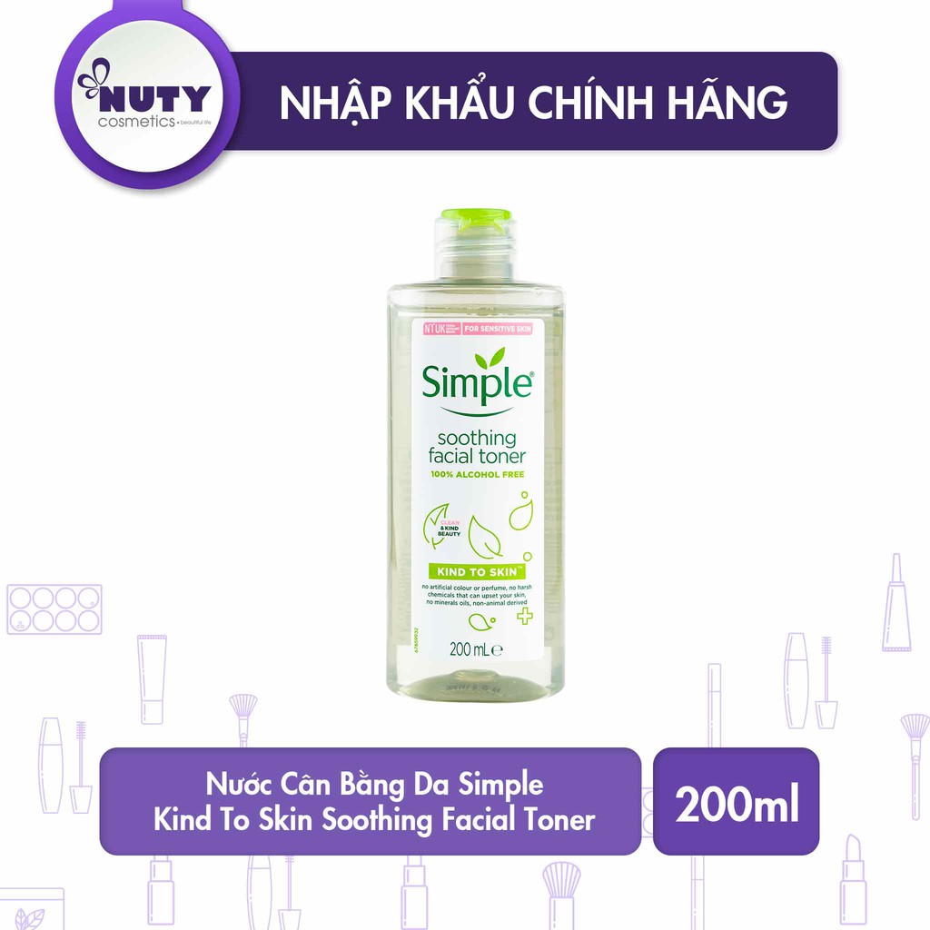 Nước Cân Bằng Da Simple Kind To Skin Soothing Facial Toner (200m)