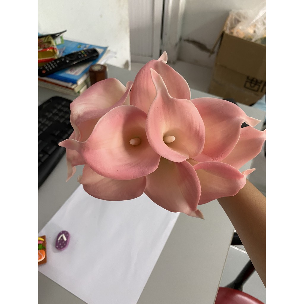 Hoa Giả - HOA RUM CALLA LILY Cao Cấp Gốc Nam Phi trang trí nhà cửa, văn phòng siêu đẹp