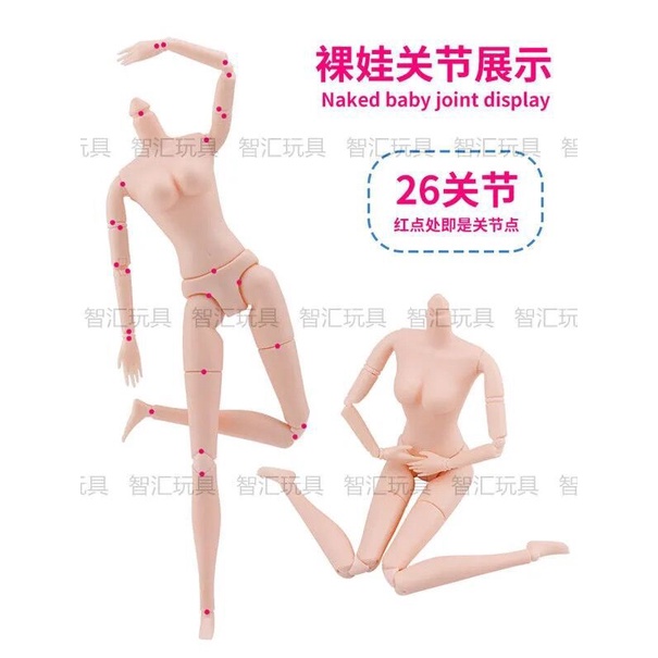 Búp bê barbie BJD mô hình búp bê 30cm 3D có khớp đồ chơi cho bé gái cao cấp E879