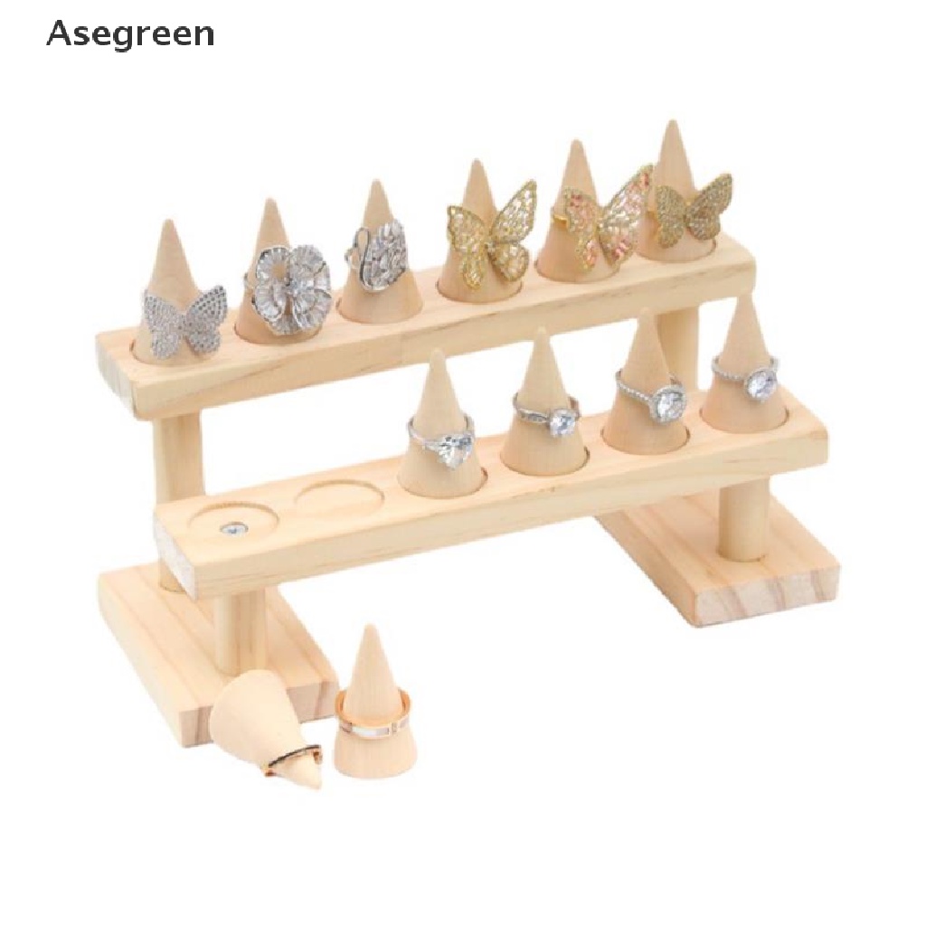 Giá Đỡ Trưng Bày Nhẫn Bằng Gỗ Phong Cách Boho