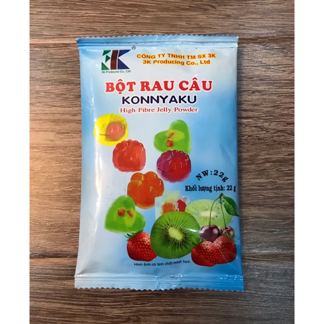 Bột rau câu dẻo / Bột làm thạch Jelly Hoàng Yến , Rovin , Hải Long, Konnyaku , Sóc Vàng , Cá dẻo Hiệp Long