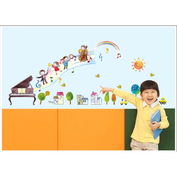 Decal trang trí Đàn Ca cùng các bé
