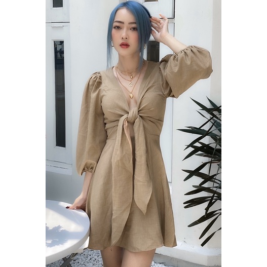 Đầm cột nơ Valey