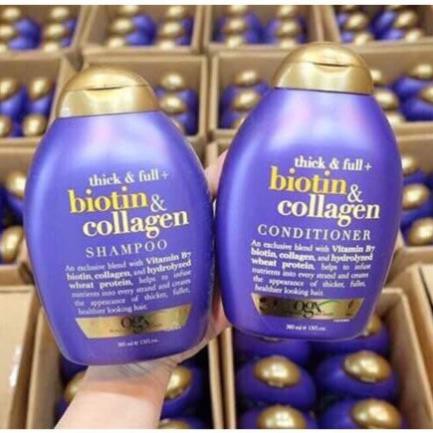 Dầu gội đầu, dầu xả Biotin Collagen tím 385ml - Giảm Rụng Tóc, Hỗ Trợ Mọc Tóc ..