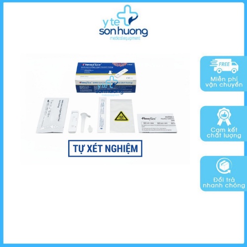 {Hộp 05 test}Kit xét nghiệm nhanh kháng nguyên Covid SARS - CoV- 2 Flowflex mẫu ngoái dịch mũi phù hợp cho gia đình