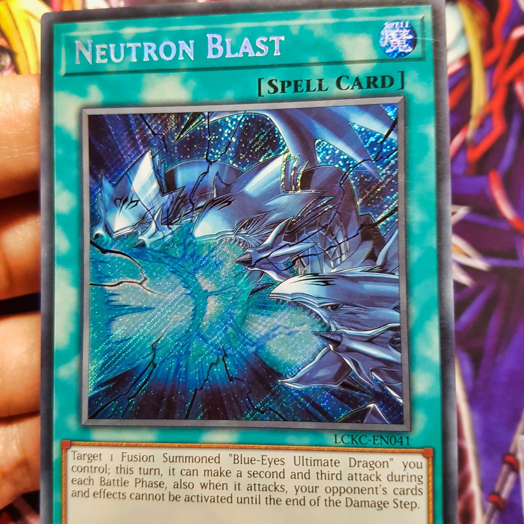 Thẻ bài Yugioh chính hãng | Blue-eyes Neutron Blast | LCKC Secret Rare