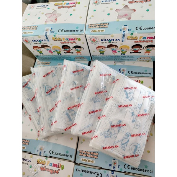 Hộp 50 Cái Khẩu Trang Cho Bé Lớn 6-12 Tuổi