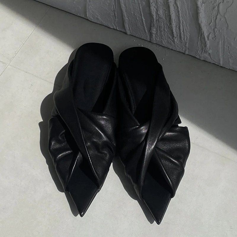 Giày Muller Mũi Nhọn Hở Ngón Phong Cách Thời Trang Xuân Hè Mới 2022