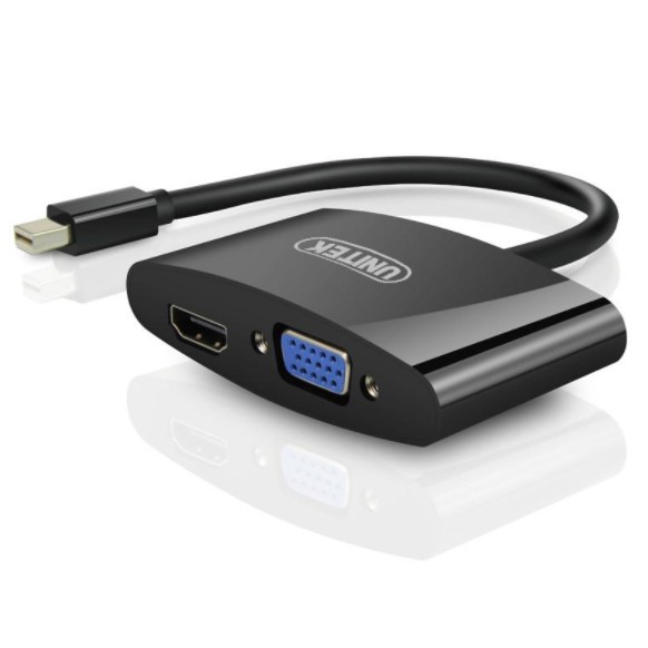 Cáp Unitek chuyển đổi Mini Displayport to VGA + HDMI (Y-6328BK)