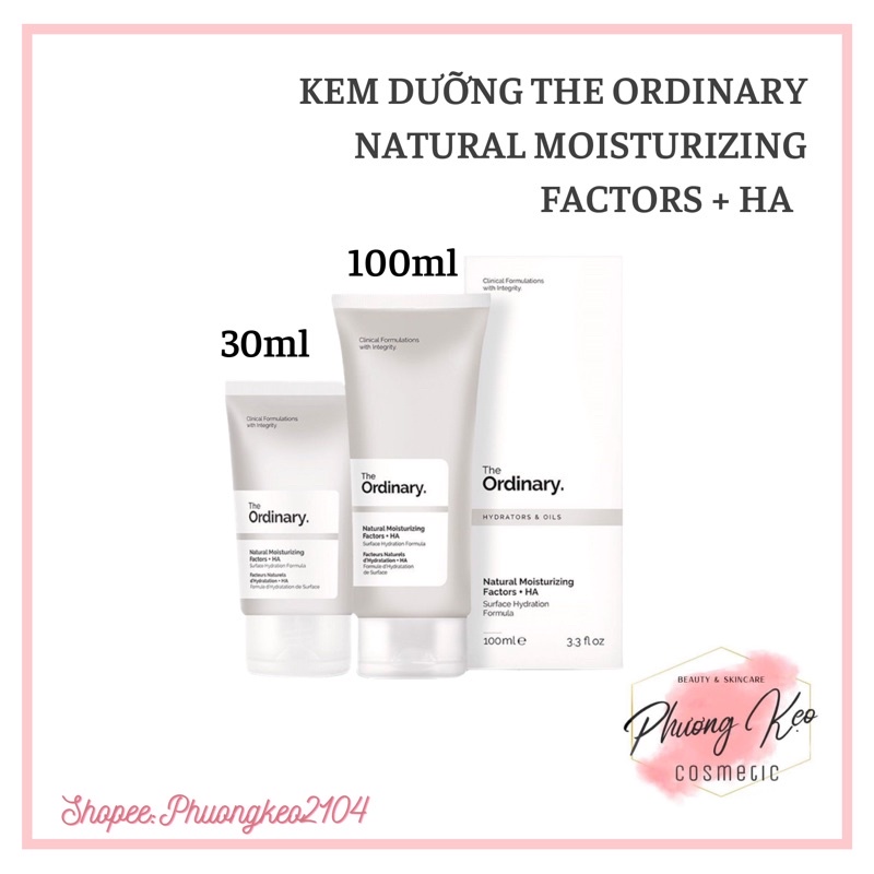 [ HÀNG CÓ SẴN] Kem dưỡng The Ordinary Natural Moisturizing Factors + HA 30ml