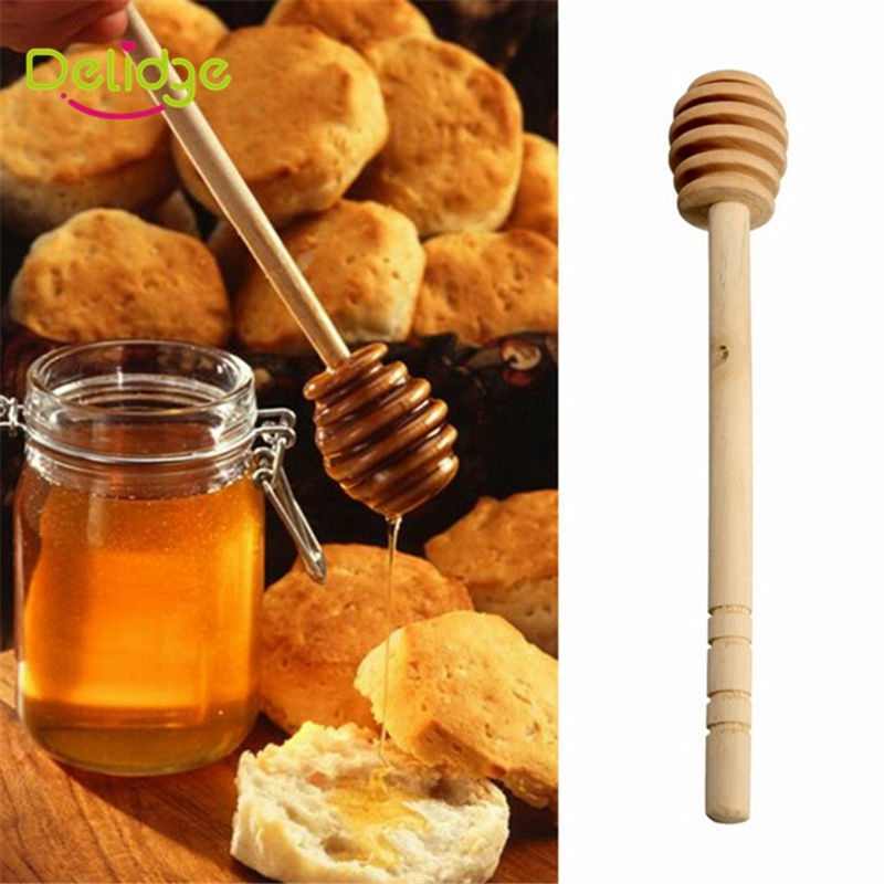 Muỗng lấy mật ong gỗ thiết kế xoắn ốc sáng tạo dành cho nhà bếp