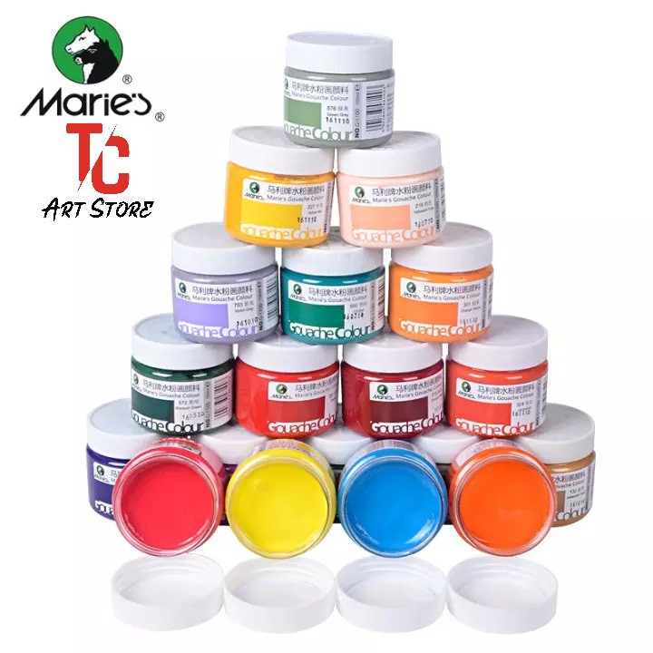 Màu Gouache MARIE'S 100ml - Màu bột Marie's