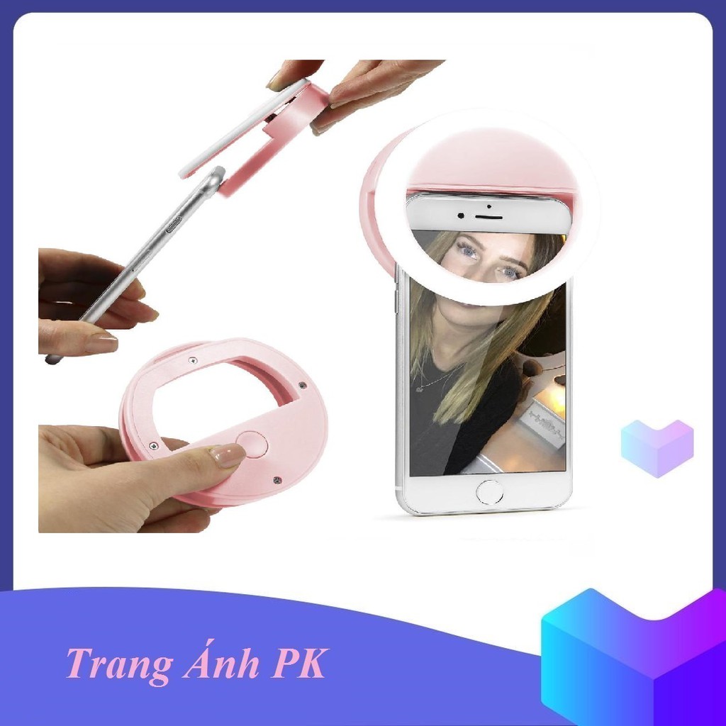 Đèn LED hỗ trợ selfie RingLight 3 Mức sáng ( Xanh dương / Đen / Hồng / Trắng )