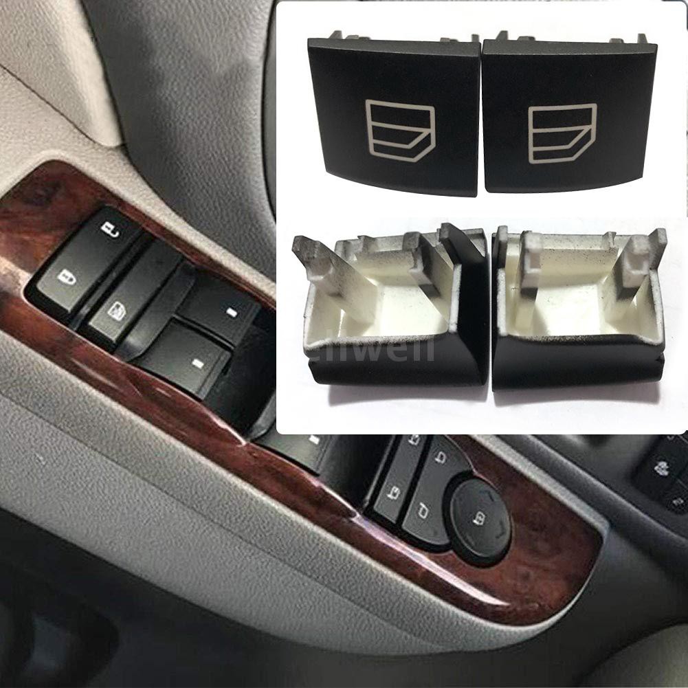 S&W 2Pcs Driver Window Switch Repair Button Cap Cover for Mercedes B Class W245 ML GL R Class