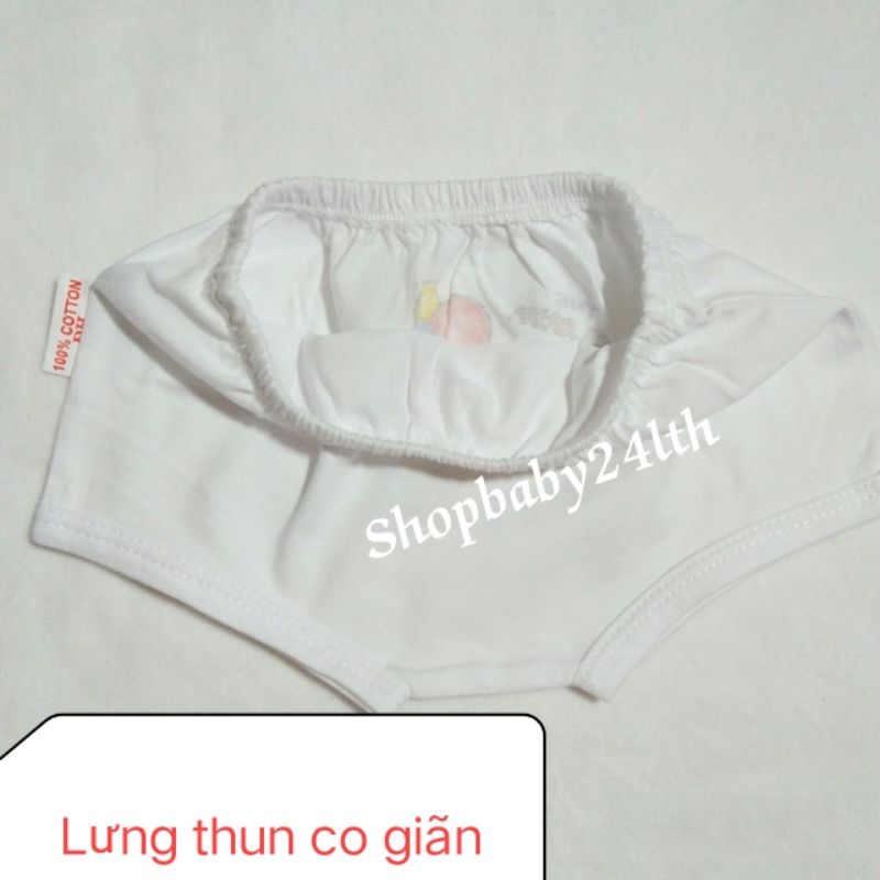 Quần đùi thun cotton, quần đáy ngang,quần đóng tã,chip đùi trắng cho bé trai/ gái hiệu Susu từ 5_13kg