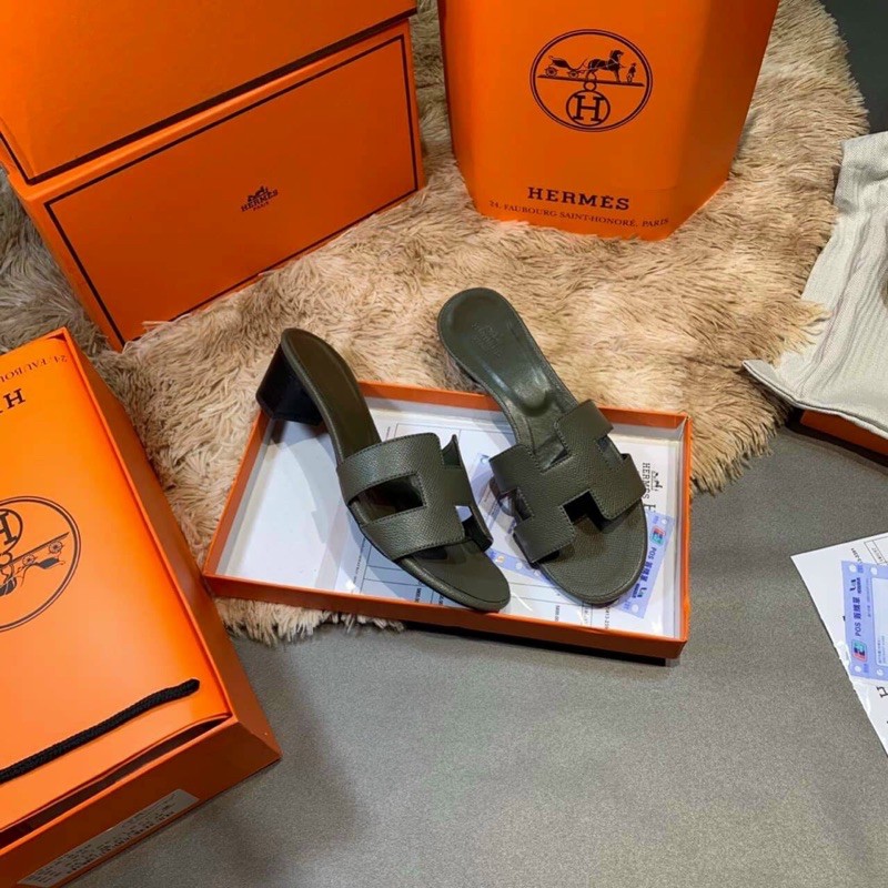 Guốc quai H gót 5cm loại 1-fullbox ảnh thật