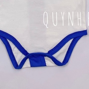 Bodysuit thể thao trẻ em Quỳnh Boutique Mẫu body chip Champ viền xanh cho bé yêu