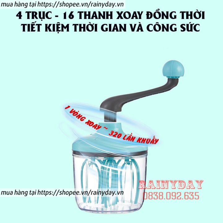 Dụng cụ đánh trứng thủ công, máy đánh trứng bằng tay, đánh kem trứng quay tay trộn bột làm bánh đa năng