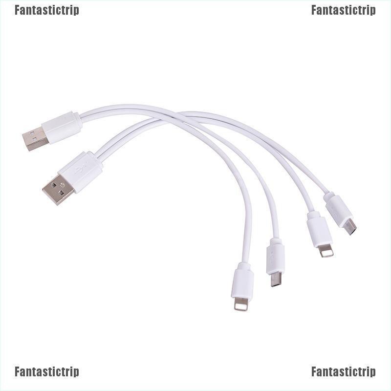 Dây Cáp Sạc Usb 2 Trong 1 Cho Iphone / Samsung / Mp3