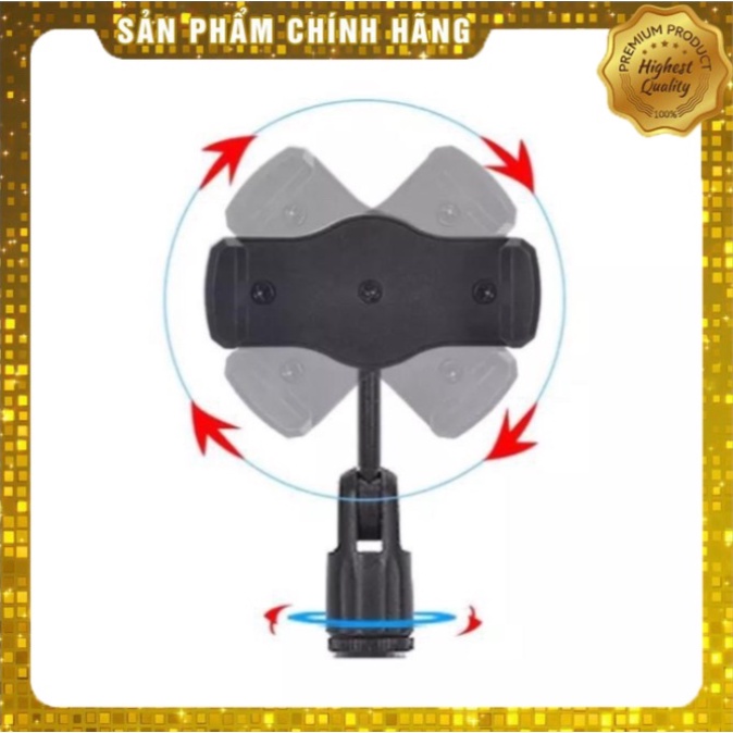 Giá đỡ điện thoại Microphone Stands, kẹp chống lưng 360 ,đế chân tròn để bàn, giá đỡ tiện lợi đa năng