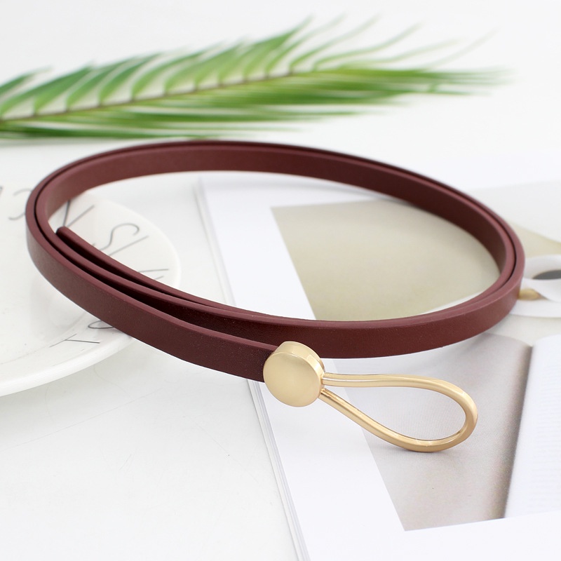 Thắt lưng da PU móc khóa giọt nước, Dây lưng da khóa hợp kim