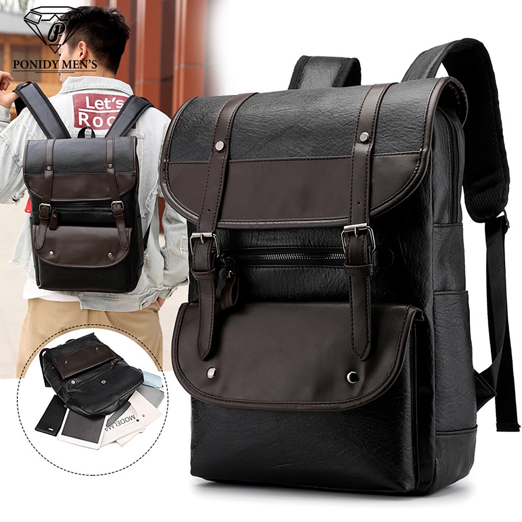 Balo Da Nam Chống Nước Cao Cấp Hottrend 2021, Phong Cách Hàn Quốc Trẻ Trung Năng Động Chống Nước