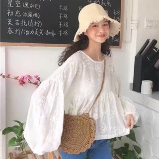 Áo babydoll thêu hoa