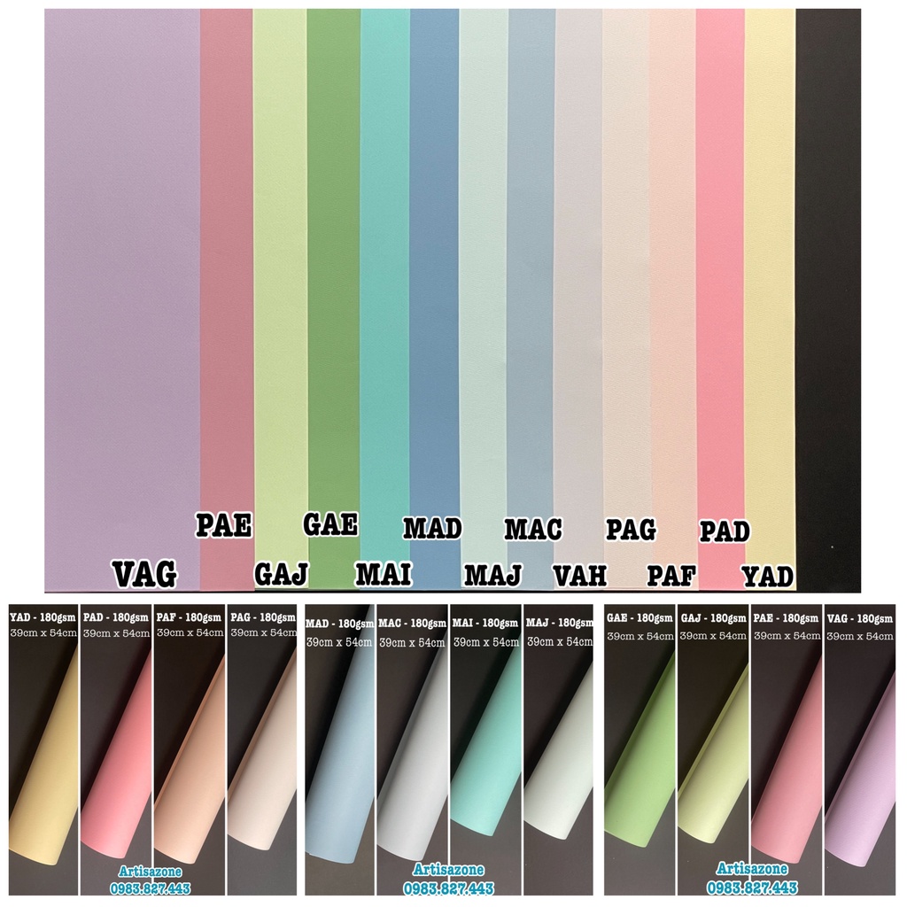 Giấy mỹ thuật tone màu Pastel - Giá 29K/tờ  - Đọc kỹ mô tả sản phẩm khách nhé