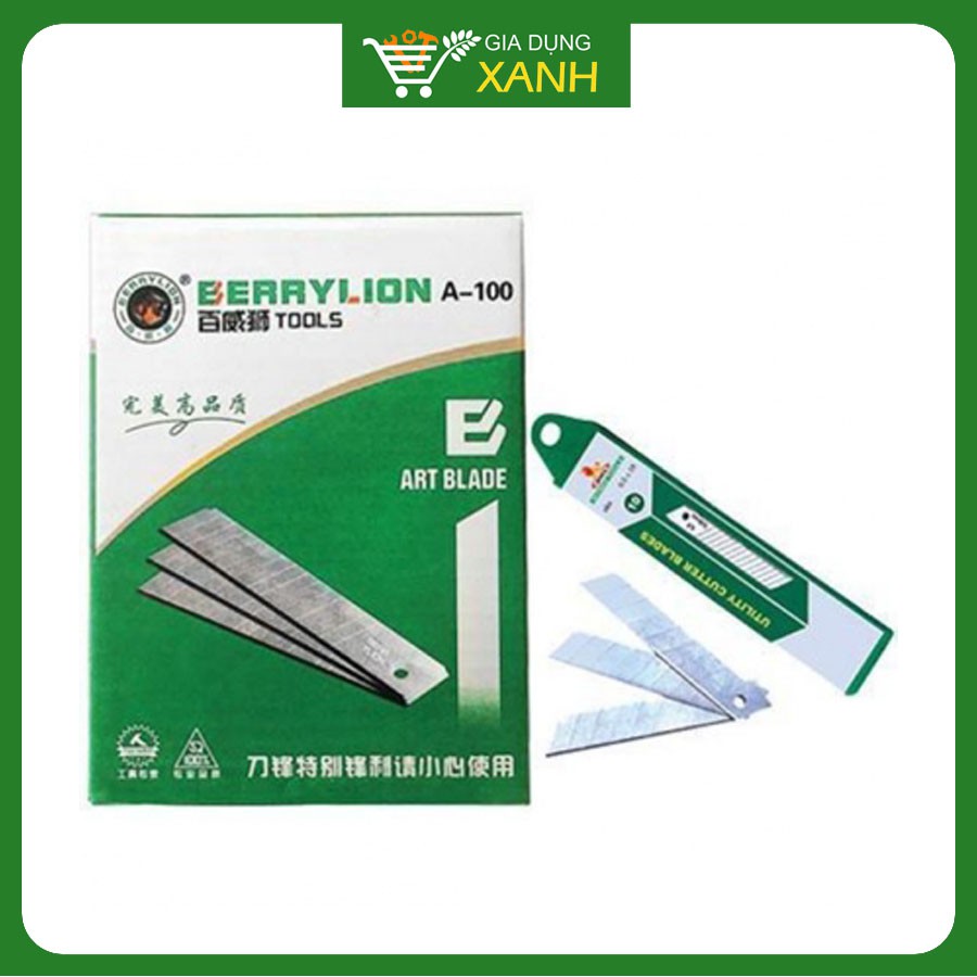 Lưỡi dao rọc giấy - 1 hộp 10 chiếc lưỡi dao giấy 30 độ Berrylion