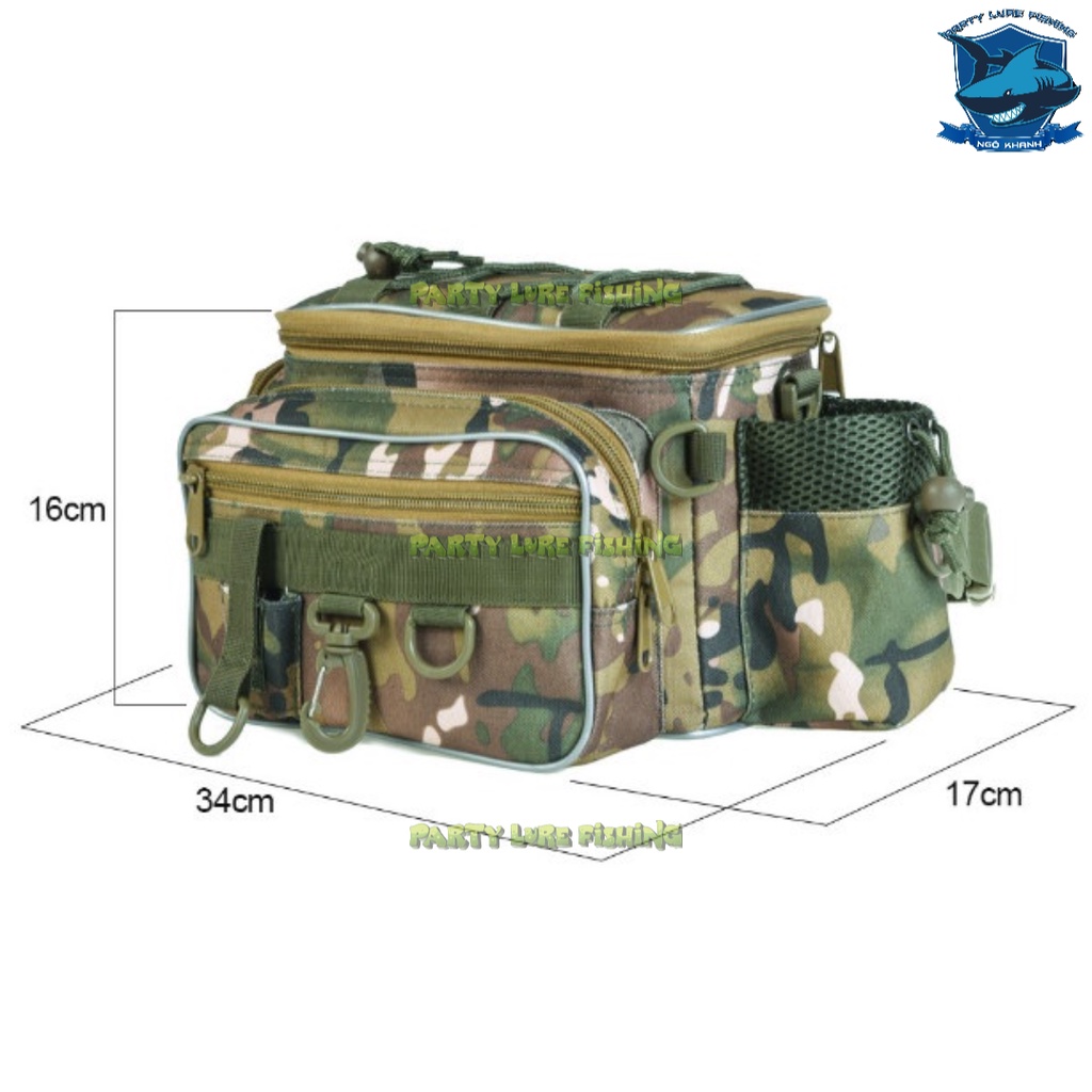 Túi đựng dụng cụ đồ câu - Màu camo lính sang trọng - Chất liệu vải cao cấp bền bỉ - Hàng chính hãng LEO - Size 34x17x16