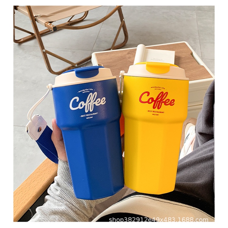 Cốc giữ nhiệt coffee 500ml, bình nước cao cấp, bình đựng nước giữ nhiệt 6-12 giờ, inox 304 không rỉ