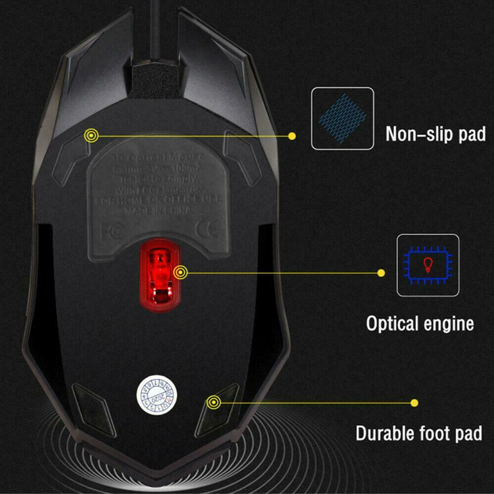 Chuột Quang Chơi Game Có Dây 7 Lỗ Cắm Usb Chuyên Nghiệp Cho Pc / Laptop