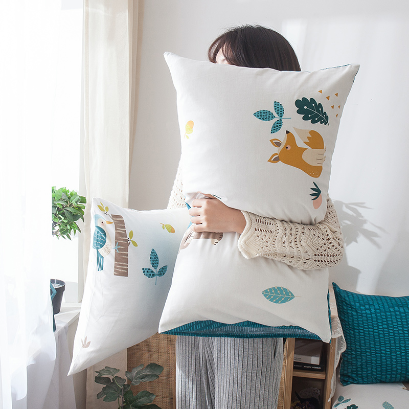 Vỏ gối Abraca Dabra chất cotton 100% kiểu phong bì lót bông chất lượng cao size 48x74 cm