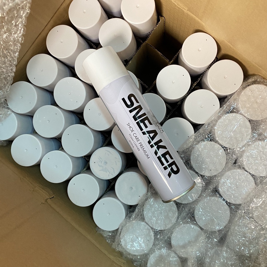 Chai vệ sinh giày sneaker dạng xịt bọt chính hãng thể tích 300ml thương hiệu XIMO x HYPE Sneaker