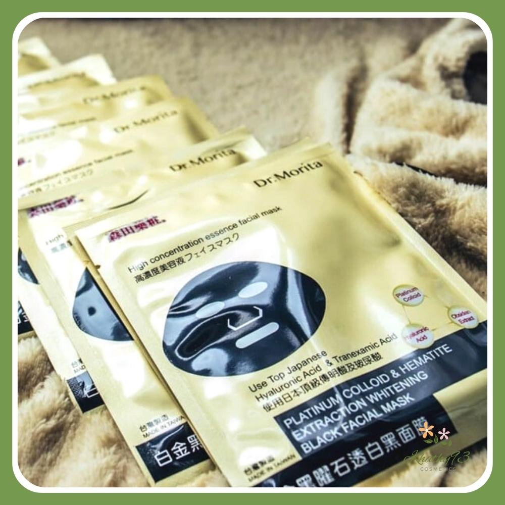 Mặt Nạ Trắng Da Dr. Morita Platinum Colloid & Hematite Extraction Whitening Black Facial Mask