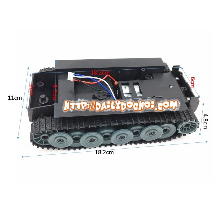 Bánh xích nhựa dài 18.5cm dùng để chế tạo xe tăng xe công trình robot tại RUBYRC